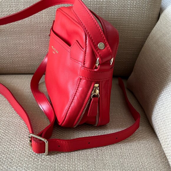 Longchamp Red Leather Crossbody Bag - Picture 7 of 14